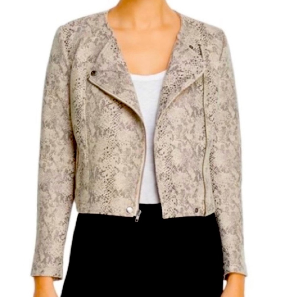 CUPCAKES & CASHMERE - snakeskin faux suede jacket, size S, in perfect condition